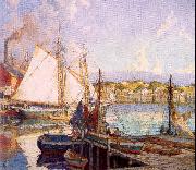 Mulhaupt, Frederick John Summer, Gloucester Harbor oil painting picture wholesale
